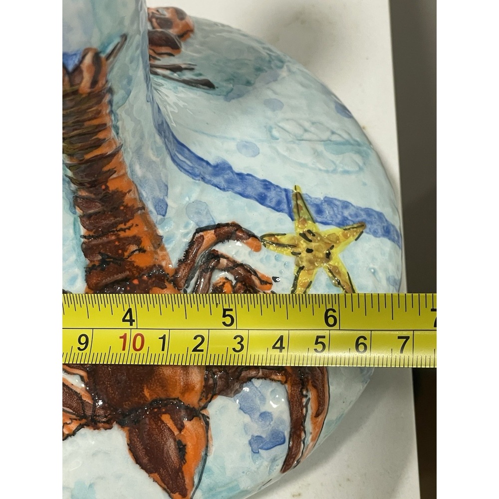 Vintage MCM SAM Italy Republic‎ Of San Marino 3D Lobster Sea Life Pottery Vase - Picture 11 of 13